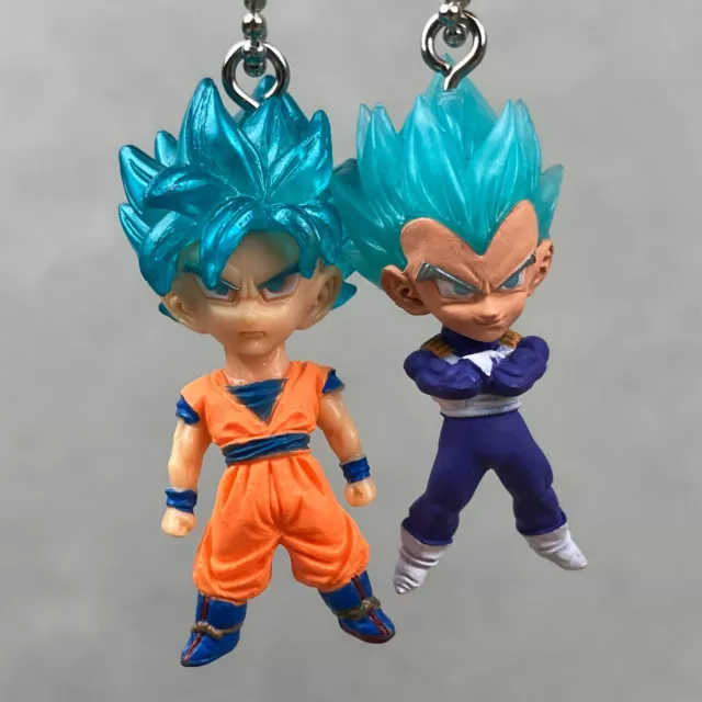 Dragon Ball Super Son Goku Vegeta Deformed Burst Swing Anime Figure Keychain Lot