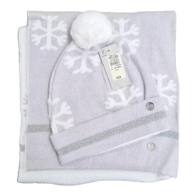 Set Cappello e Sciarpa River Island Bambini Bambina 5-12 anni 110 - 152 cm - Grigio Prezzo e Sciarpa £22