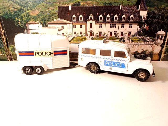 Corgi Police Land Rover &Horse Box with Playwear .