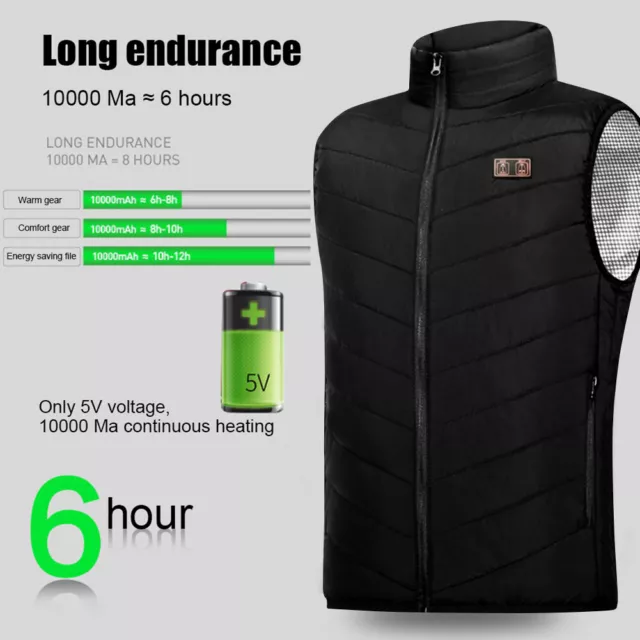 13 Places Areas Heated Vest Warm Thermal Vest Thermal Clothing for Sports Hiking 3