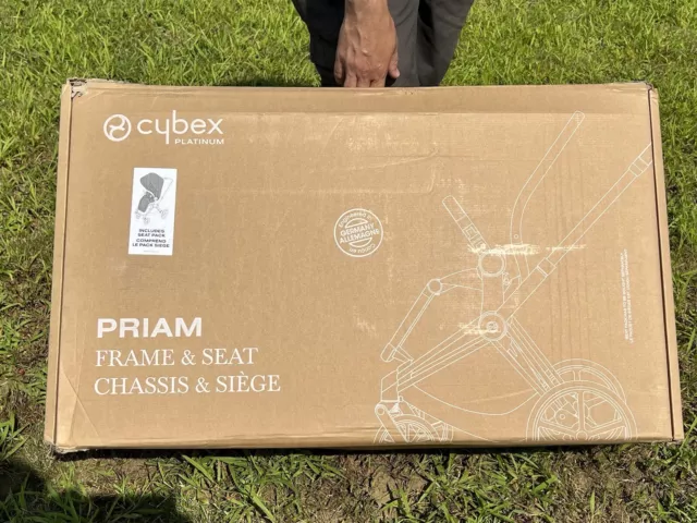 Cybex Platinum Priam Frame & Seat - New In Box - Chrome Frame - Manhattan Grey