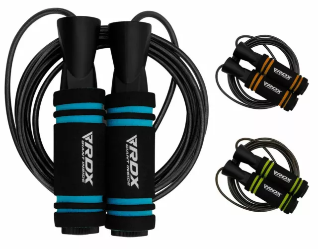 RDX  Jump Rope MMA Boxing Adjustable 10.3FT Fitness HIIT Steel Skipping Cables