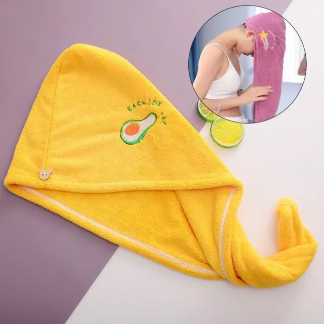 Soft Microfiber Girls Hair Towel Super Absorbent Quick Drying Magic Shower Cap