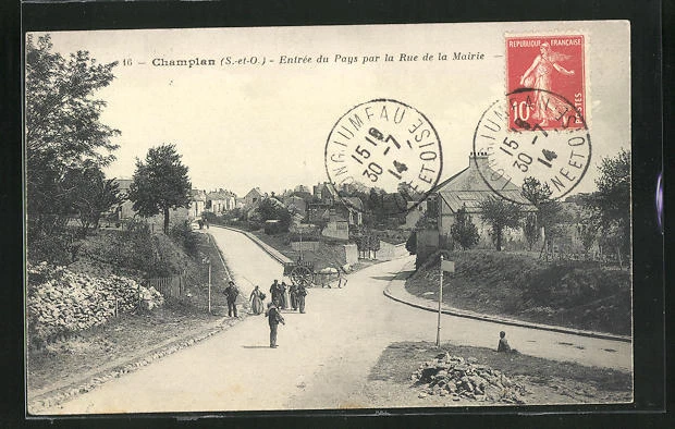 CPA Champlan, Entrèe du Pays par la Rue de la Mairie 1914