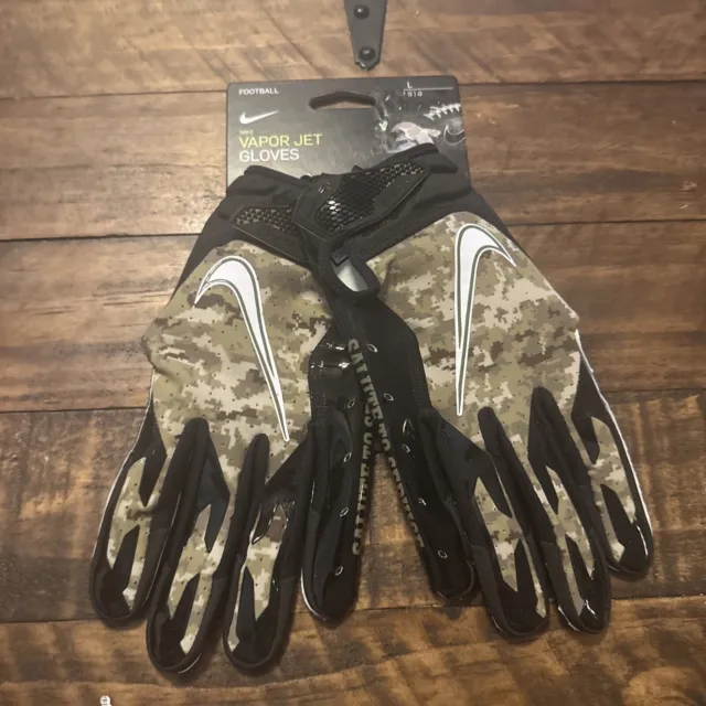 Nike Vapor Jet 6.0 NFL Salute To Service Football Adult Gloves Black Camo