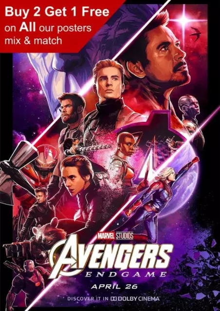 Marvel Avengers Endgame Dolby Movie Poster A5 A4 A3 A2 A1