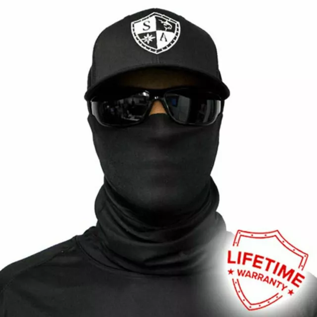 SA Co - Tactical Black - Face Neck Shield Mask Seamless Bandana Motorbike Tube