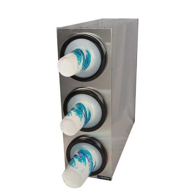 San Jamar C2803 EZ-Fit 3-Cup Beverage Cup Dispenser Cabinet