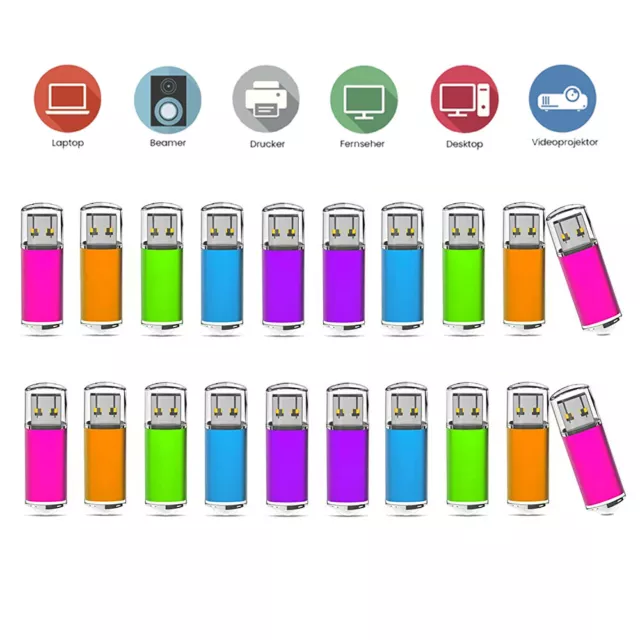 Kootion Lot 5/10/20 Stück 1GB 2GB 4GB 8GB 16GB 32GB 64GB USB 2.0 Flash Laufwerke