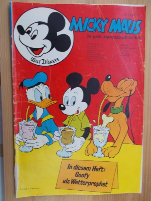 Comics, Hefte, MICKY MAUS, Band Nr. 38/1972 , ohne Beilage, Walt Disney, Ehapa