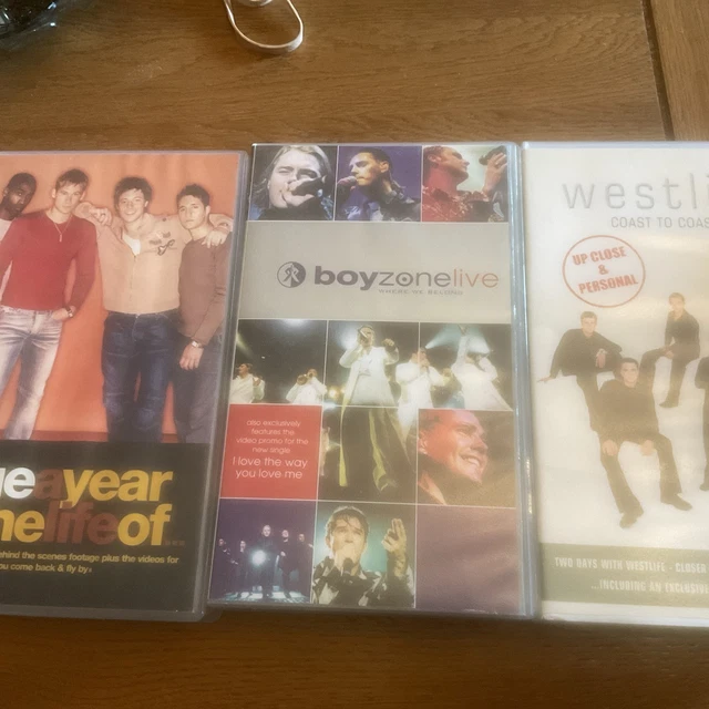 3 VHS MUSIC Videos Inc Blue,boyzone & Westlife £2.00 - PicClick UK