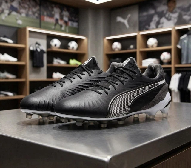 PUMA KING ULTIMATE FG/AG White-Black-Yellow-peppermint Mens  display picture 2