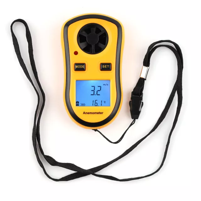 Digital Anemometer Handheld Wind Speed Meter LCD Velocity Gauge Thermomoter New 3