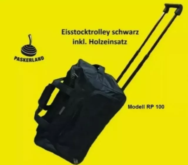 Eisstock Trolley RP 100, Farbe schwarz für Eisstock, Tasche, Paskerland