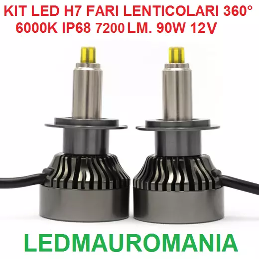 KIT LED H7 Luci A Lampade 360°Gradi 90W Specifico Auto Faro Lenticolare  Canbus EUR 59,00 - PicClick IT