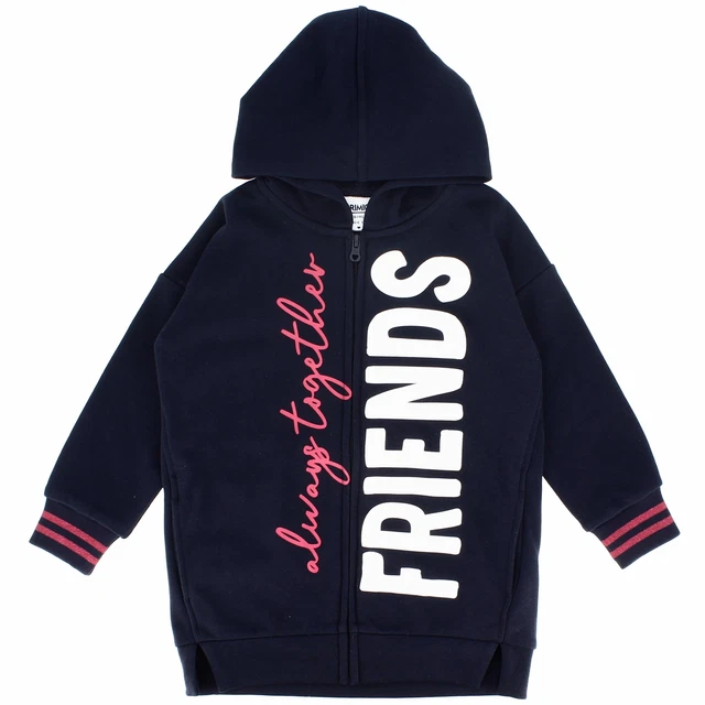 PRIMIGI FELPA CON cappuccio e cerniera FRIENDS FOREVER bambina EUR