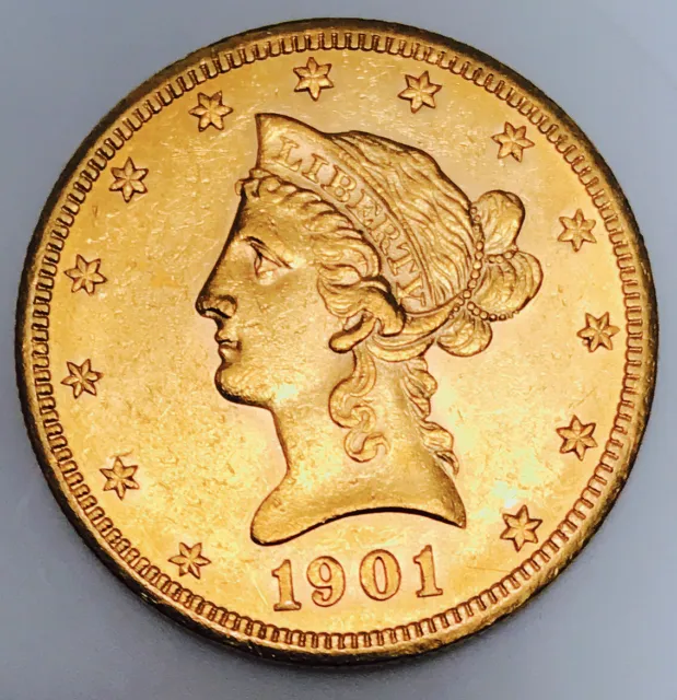 1901 S $10 Gold Liberty Unbelievable Piece! Solid Ms++++Mega Rare Find Nr #36072