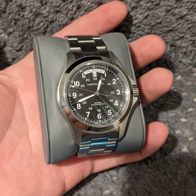 Hamilton Men's Swiss Automatic Khaki King Stainless Steel Bracelet Watch  40mm H64455133 - Macy's