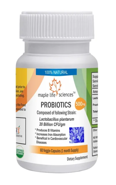 Probiotic blend of Lactobacillus plantarum 20 Billion CFU/GRAM Capsules 21