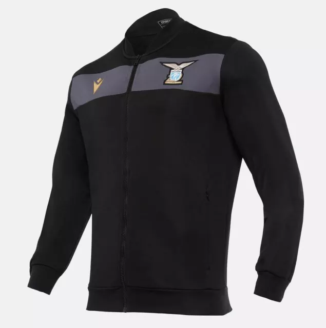 Macron S.S. Lazio Rom Anthem Jacke, schwarz/grau, Größe S-XXL, 58196046