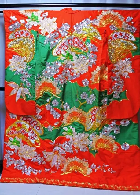 Japanese Kimono Uchikake Wedding Pure Silk  japan 890