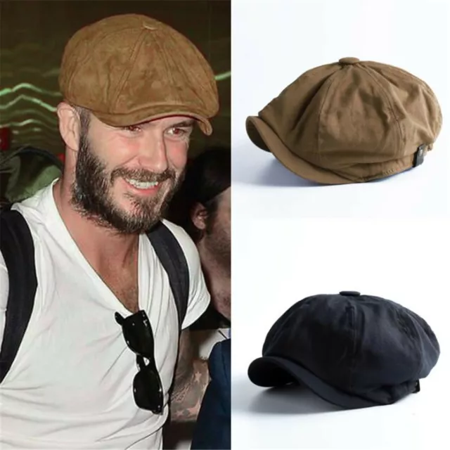 Men Beret Hats Octagonal Newsboy Flat Hat Cap Vintage Newsboy Painter Beret Hats