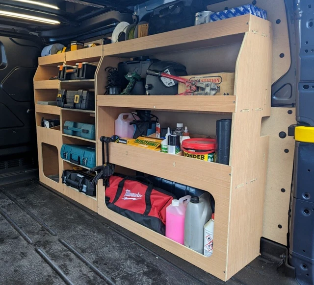 Transit Tool Racks TRANSIT CUSTOM 2013 to 2023 Van Racking ply Tool Storage LWB L2 vans ...