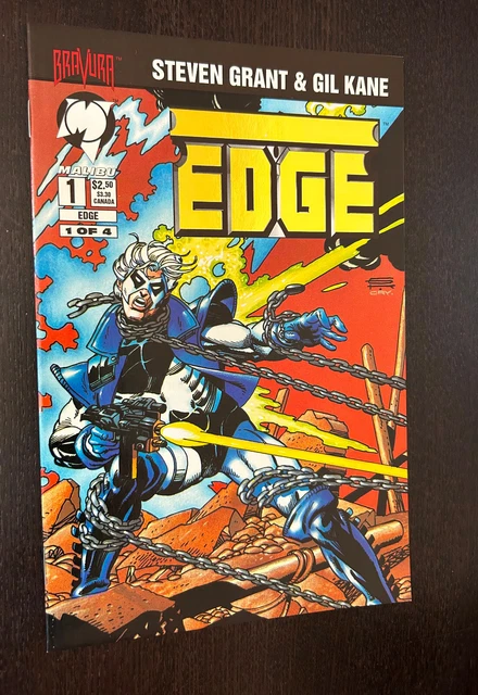 EDGE #1 (Malibu Bravura Comics 1994) -- GOLD FOIL VARIANT -- NM-