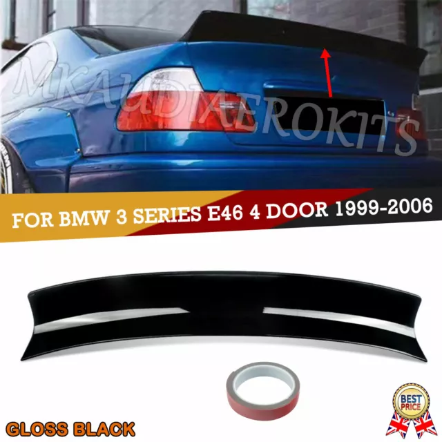Rear spoiler Ducktail CSL Black Gloss fits BMW 3 Series E46 Sedan 98-05