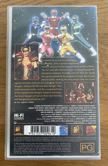 TURBO A POWER Rangers Movie VHS 1999 A Power Rangers Turbo Prequel ...