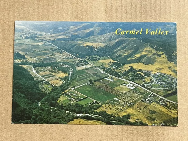 Postcard Carmel Valley California CA Aerial View Monterey County Vintage PC
