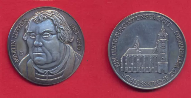 Medaille  Martin Luther / Schloßkirche zu Wittenberg   Silber