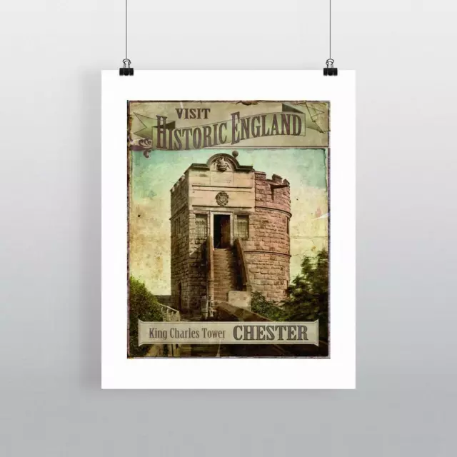 King Charles Tower, Chester 28x35cm Art Print by Emmanuel Gill