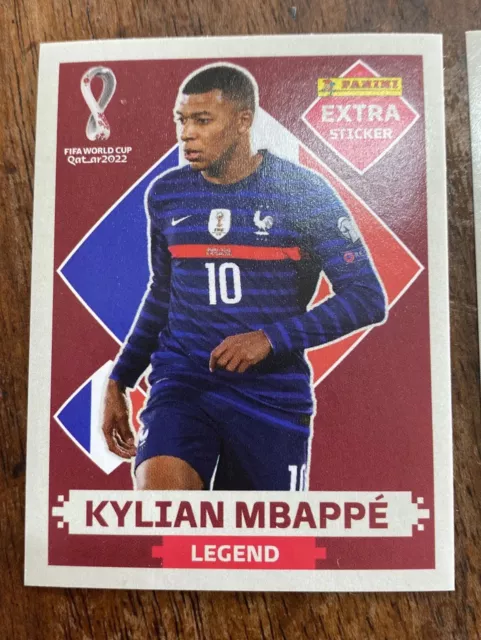 Vignette PANINI EXTRA STICKER Killian Mbappé France FIFA WC QATAR 2022 Legend