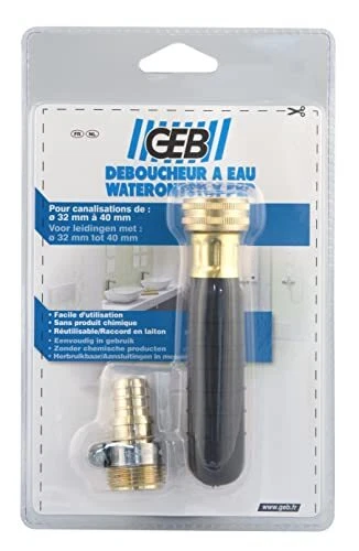 GEB Déboucheur à eau pour canalisation bouchée diamètre 32/40 mm
