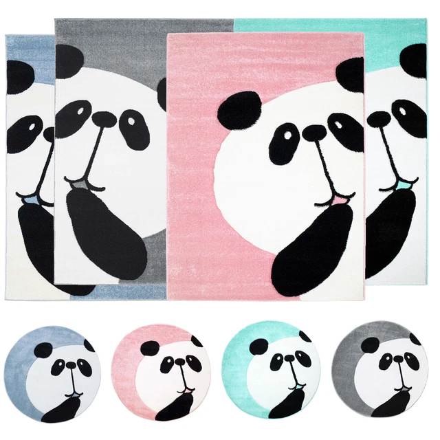 Alfombra Infantil Con Panda-Bär Alta Calidad En Bonito Diseño En 4 Colores
