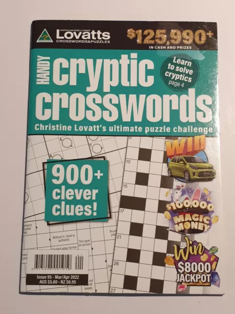 Cryptic sales crossword lovatts