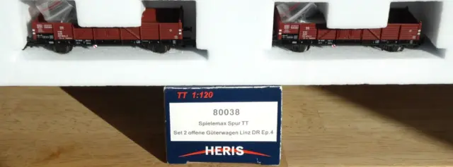 Heris 80038 Tt Set Games Max 2x 2-achs. Open Freight Car El Ex-Linz Dr Ep.4