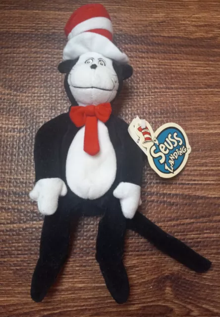Dr Seuss Cat in the Hat Plush Stuffed Bean Bag Toy 11.5" New with Tag 1998