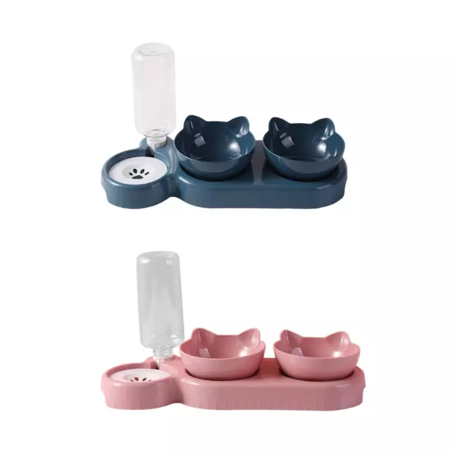 3 in 1 Dog Cat Bowls Water and Food Bowl Set Feeding Bowls for Feeding Cats