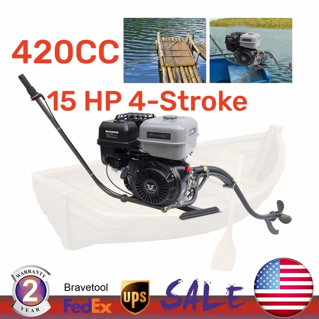 15HP 420cc Outboard Motor Gasoline Fishing Boat Engine Motor 20 km/h 4 Stroke US