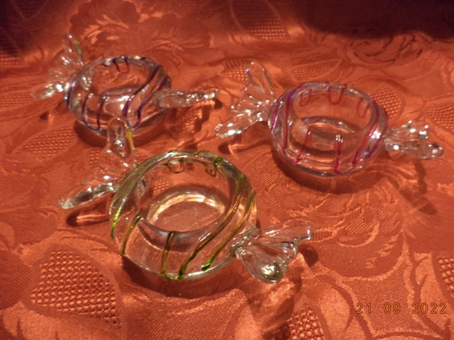 Trio de porte-bougies effilées Tricolor