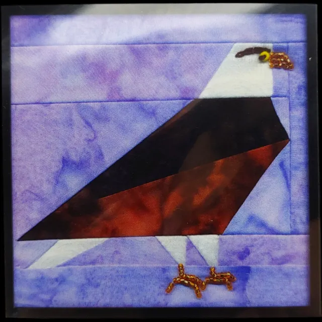 Base de águila calva patrón de bloque de edredón de piezas - 5x5 animales salvajes principiantes