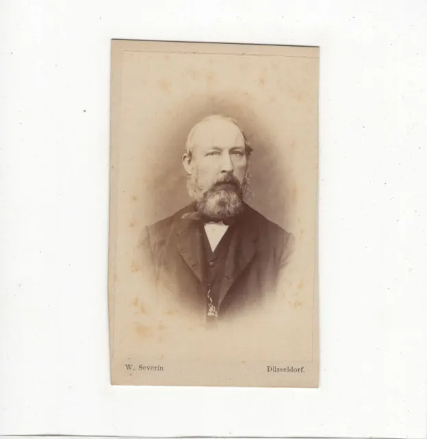 W. Severin CDV Foto Herrenportrait - Düsseldorf 1870er