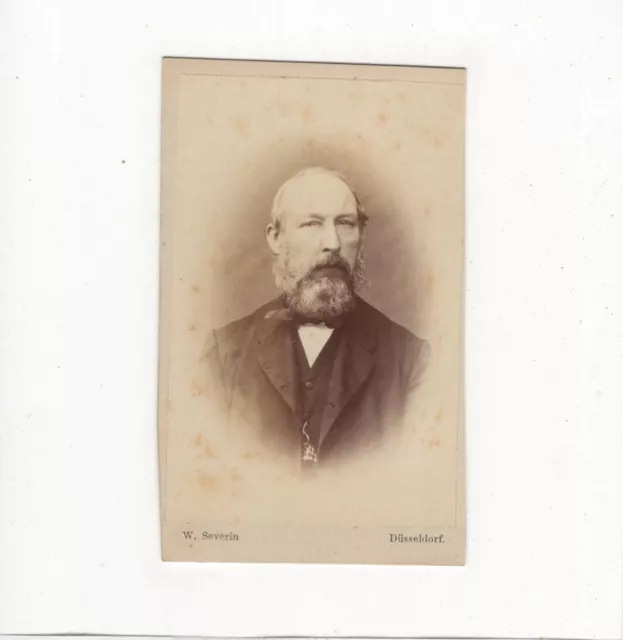 W. Severin CDV Foto Herrenportrait - Düsseldorf 1870er