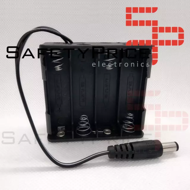 Battery holder Portapilas 8xAA Porta Pilas 12V R6 LR06 4+4 CON CONECTOR DC P320