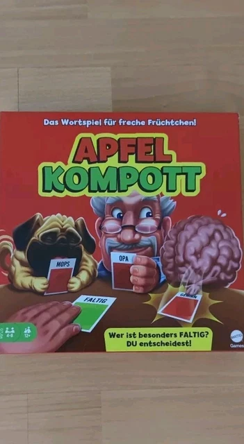 GESELLSCHAFTSSPIEL APFELKOMPOTT, LUSTIGES Familienspiel für 4 bis 8 ...
