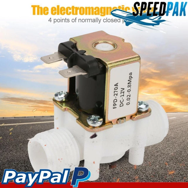DC 12V Water Solenoid Valve Durable 0.02-0.8mpa for Garden Sprinkler Irrigation