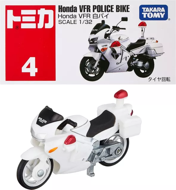 Takara Tomy Tomica No.4 Honda VFR Motorcycle Police Bike 1 : 32