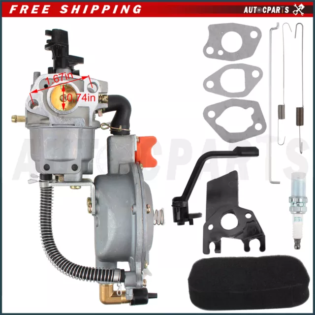 170F Dual Fuel Carburetor GX200 LPG Conversion Kit for Generator Propane